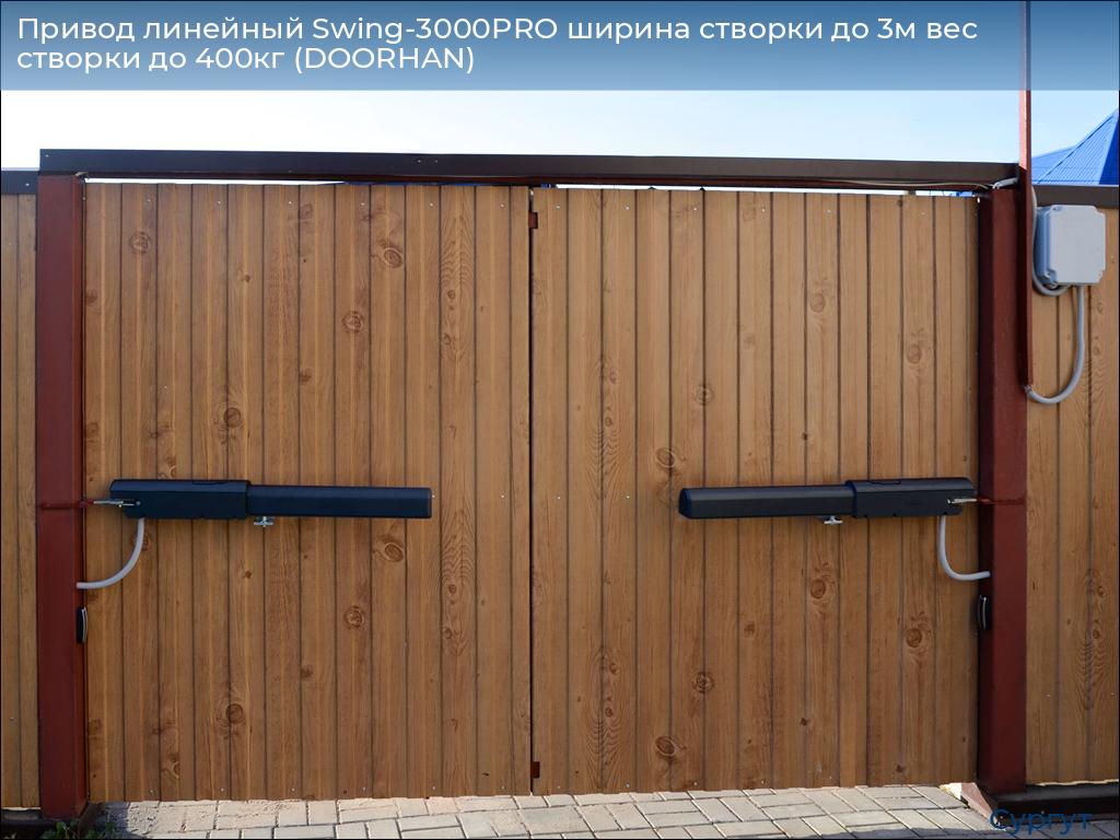 Привод линейный Swing-3000PRO ширина cтворки до 3м вес створки до 400кг (DOORHAN), surgut.doorhan.ru