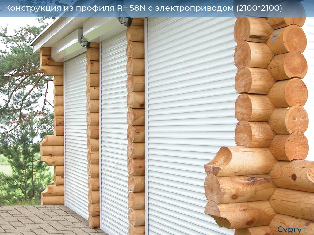 Конструкция из профиля RH58N с электроприводом (2100*2100), surgut.doorhan.ru